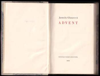 Jarmila Glazarová: Advent