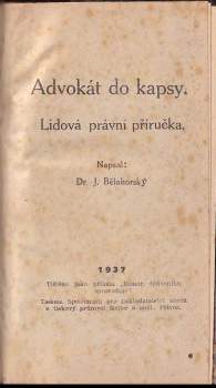 Jan Bělohorský: Advokát do kapsy
