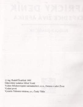 Rudolf Švaříček: Africký deník