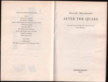 Haruki Murakami: After The quake