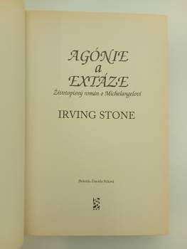 Irving Stone: Agónie a extáze