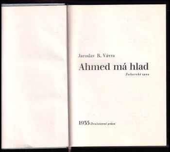 Jaroslav Raimund Vávra: Ahmed má hlad