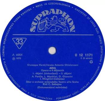 Carlo Sabajno: Aida (Slavná Nahrávka Milánské Scaly) (3xLP + BOX + BOOKLET)