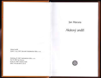Jan Maruna: Akátový anděl