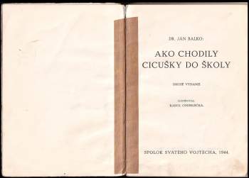 Ján Balko: Ako chodily Cicušky do školy