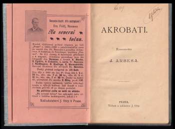 Jakub Arbes: Akrobati