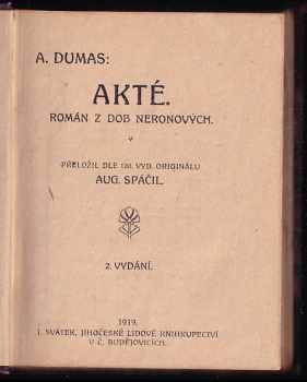 Alexandre Dumas: Akté