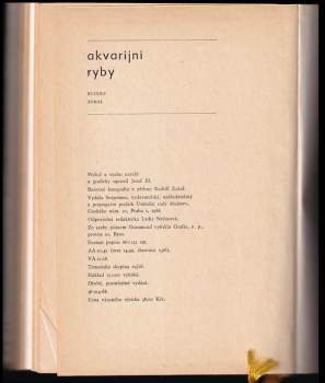 Rudolf Zukal: Akvarijní ryby