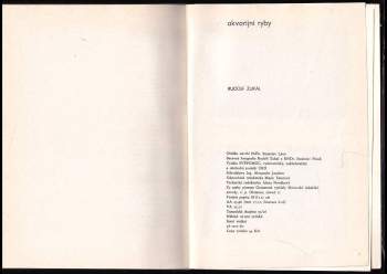 Rudolf Zukal: Akvarijní ryby