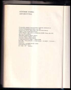 Günther Sterba: Akvaristika