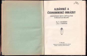 Viktor Dvorský: Albánské a černohorské obrázky