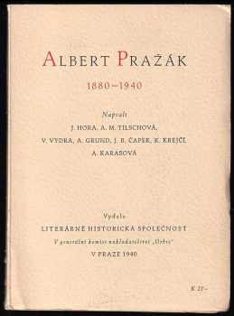 Albert Pražák 1880-1940