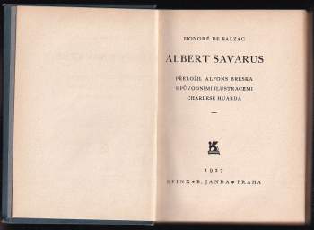 Honoré de Balzac: Albert Savarus