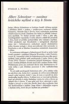 Albert Schweitzer - zastánce kritického myšlení a úcty k životu