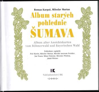 Miloslav Martan: Album starých pohlednic - Šumava