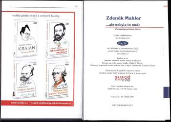 Zdeněk Mahler: ale nebyla to nuda