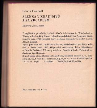 Lewis Carroll: Alenka v kraji divů a za zrcadlem