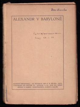 Jakob Wassermann: Alexandr v Babyloně