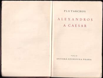 Plútarchos: Alexandros a Caesar