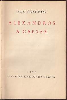 Plútarchos: Alexandros a Caesar