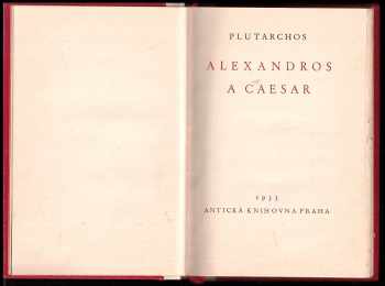 Plútarchos: Alexandros a Caesar