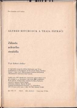 Robert Arthur: Alfred Hitchcock a traja pátrači