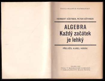 Herbert Kästner: Algebra