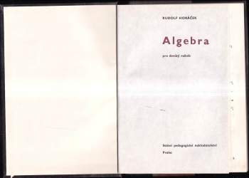 Rudolf Horáček: Algebra pro 9. ročník