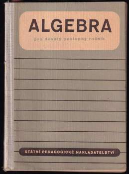 Algebra pro desátý postupný ročník
