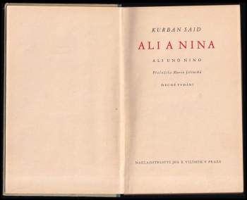 Kurban Said: Ali a Nina