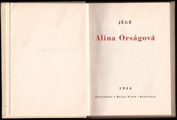 Jégé: Alina Orságová