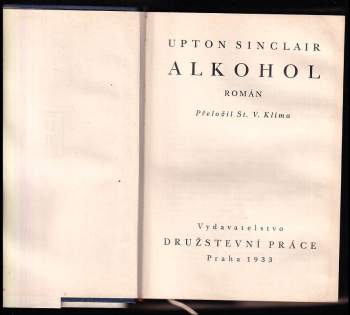 Upton Sinclair: Alkohol