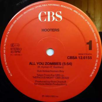 The Hooters: All You Zombies / Nervous Night