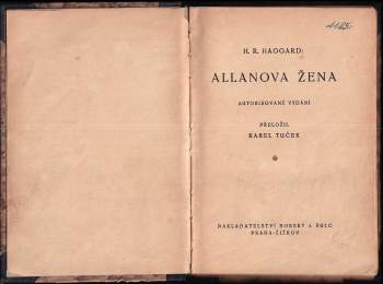 H. Rider Haggard: Allanova žena