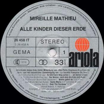 Mireille Mathieu: Alle Kinder Dieser Erde