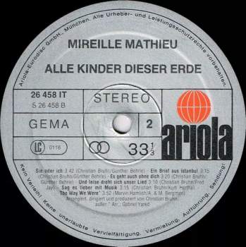 Mireille Mathieu: Alle Kinder Dieser Erde