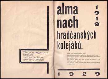 Almanach hradčanských kolejáků 1919-1929