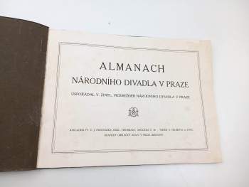 Václav Zintl: Almanach Národního divadla v Praze
