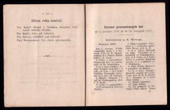 J Jaroška: Almanah královského českého zemského divadla v Praze na rok 1878