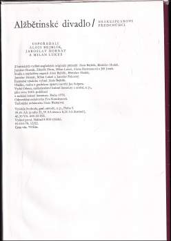 William Shakespeare: Alžbětinské divadlo