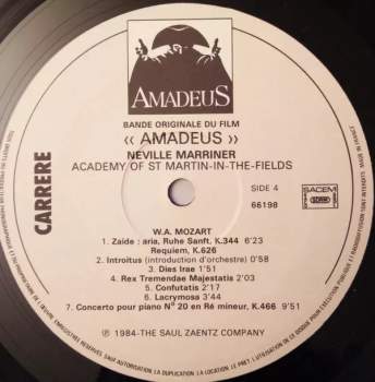 Wolfgang Amadeus Mozart: Amadeus (Bande Originale Du Film) (2xLP)