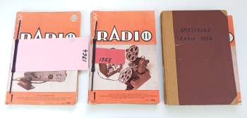 Amatérské Radio, NEKOMPLETNÍ ROČNÍK 1964 XIII., Čísla 1, 3, 6, 7, 8, 9, 11, 12 + NEKOMPLETNÍ ROČNÍK 1965 XIV., Čísla 1-12 chybí číslo 6 + KOMPLETNÍ ROČNÍK 1966 XV., Čísla 1-12
