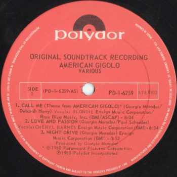 Giorgio Moroder: American Gigolo (Original Soundtrack Recording)