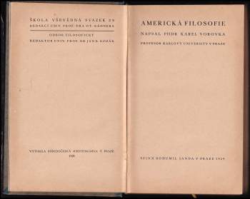 Karel Vorovka: Americká filosofie