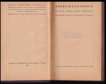 Karel Vorovka: Americká filosofie