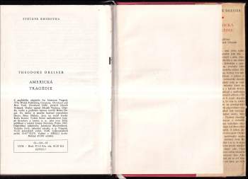 Theodore Dreiser: Americká tragédie