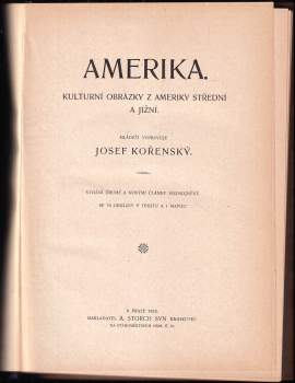 Josef Kořenský: Amerika