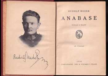 Rudolf Medek: Anabase PODPIS RUDOLF MEDEK