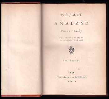 Rudolf Medek: Anabase