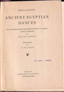 Irena Lexová: Ancient Egyptian dances